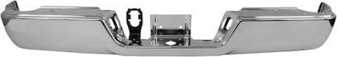 BUMPER FACE BAR- STEEL- CHROME- W/O SENSOR HOLES- FOR SINGLE EXHAUST