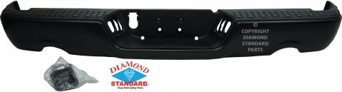 BUMPER ASSEMBLY- HS STEEL- SATIN BLACK/ PTM- W/O SENSOR- FOR DUAL EXHAUST- INCLUDES FACE BAR/ BRACKETS/ STEP P
