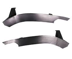 BUMPER BRACKETS- UPPER, LH (DRIVER)+ RH (PASSENGER)- PLASTIC POLYMER- FOR 1 PIECE BUMPER- W/ RAM LETTERS ON GR
