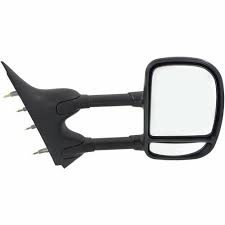 MIRROR, RH (PASSENGER SIDE)- TEXTURED BLACK- MANUAL- DUAL GLASS- PULL TO EXTEND