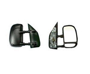 MIRROR, RH (PASSENGER SIDE)- TEXTURED BLACK- POWER- DUAL GLASS- PULL TO EXTEND