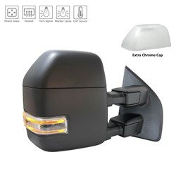 MIRROR, RH (PASSENGER SIDE)- POWER- HEATED- SIGNAL- TOW PKG- MANUAL TELESCOPING- W/O SPOTLIGHT- W/O CAMERA- W/