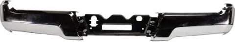 BUMPER ASSEMBLY- CHROME- W/O SENSOR HOLES- FACE BAR AND REINFORCMENT ONLY