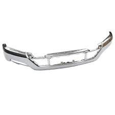 BUMPER FACE BAR- STEEL- CHROME- W/ 4 SENSOR HOLES- W/O PARK ASSIST