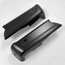 BUMPER FACE BAR SET- SOLD AS PAIR- STEEL- ARGENT/ SATIN BLACK/ PTM- W/ 2 SENSOR HOLES IN EACH- W/ PARK ASSIST-