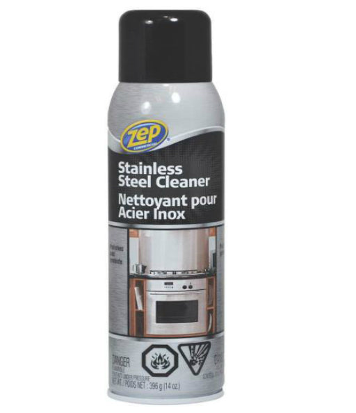 Zep CASSTL14 Stainless Steel Cleaner, 414 mL Can, Gas, Amber