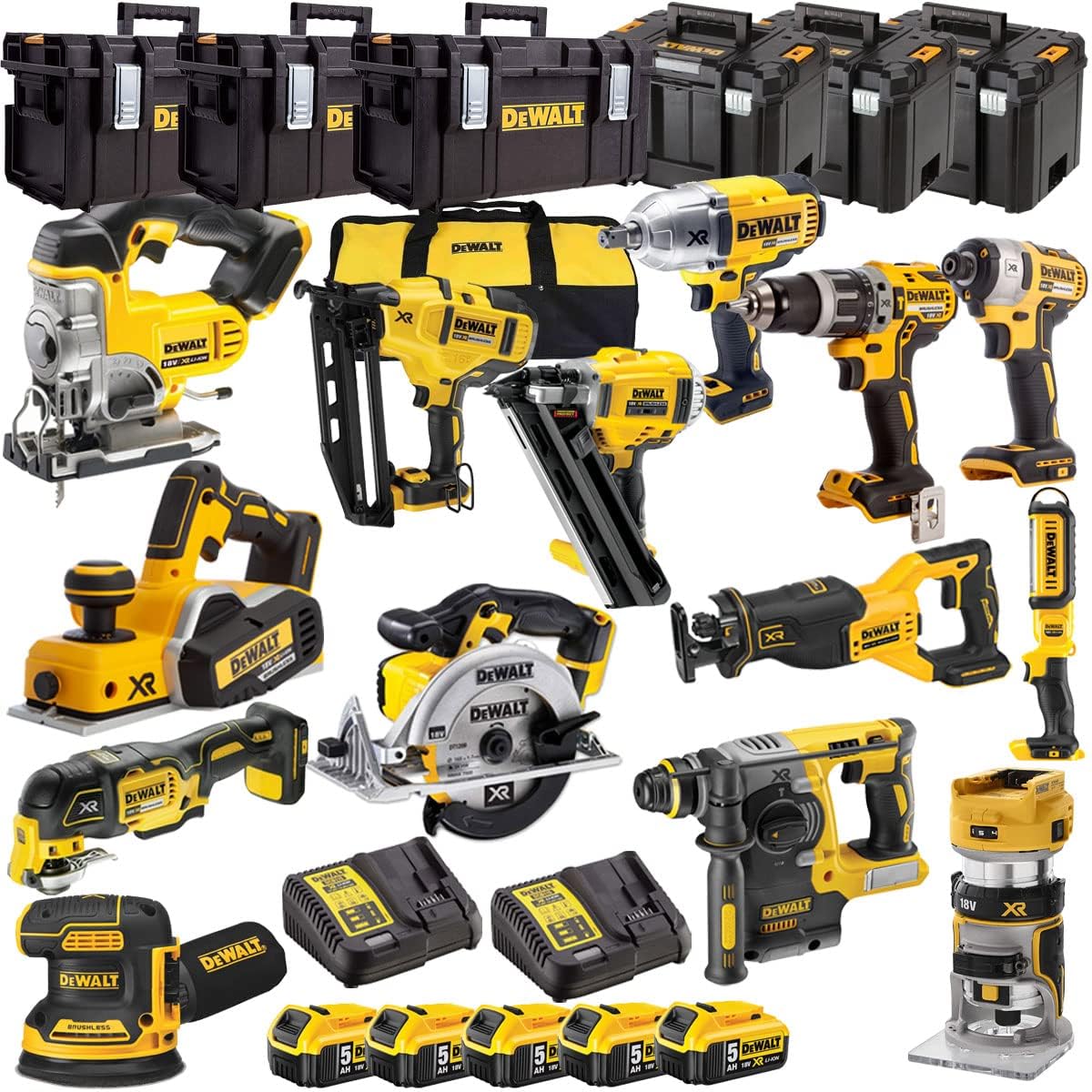 DEWALT 18-volt 1/2-in Drill (2-Batteries Included, Charger Inclu