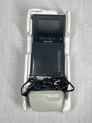 Vtg Sony Watchman Color LCD TV Model FDL-310 w/Power Adapter & B
