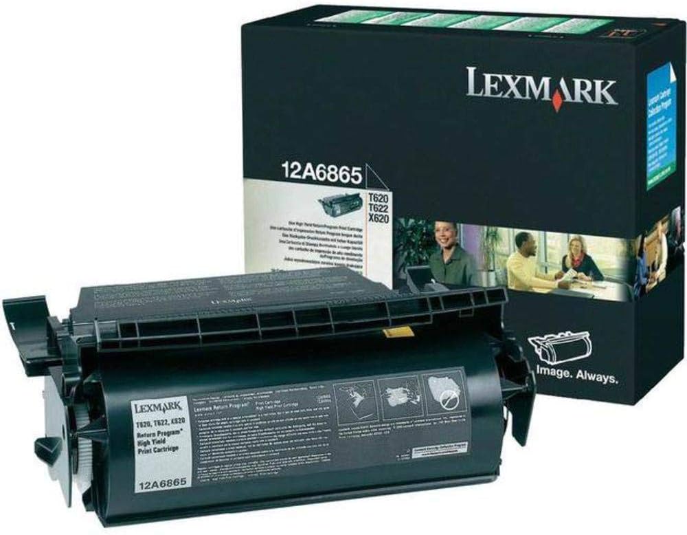 Lexmark 12A6865 Black Toner Cartridge, High Yield