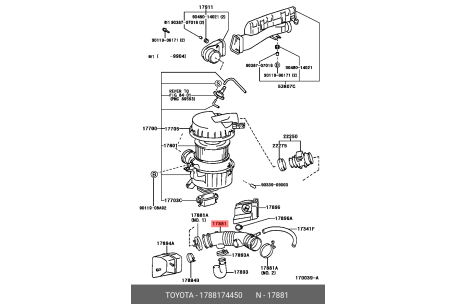 Genuine Toyota OEM 17881-42030 - Air Filter OEM Paper Supra 7M (87-92 Supra)