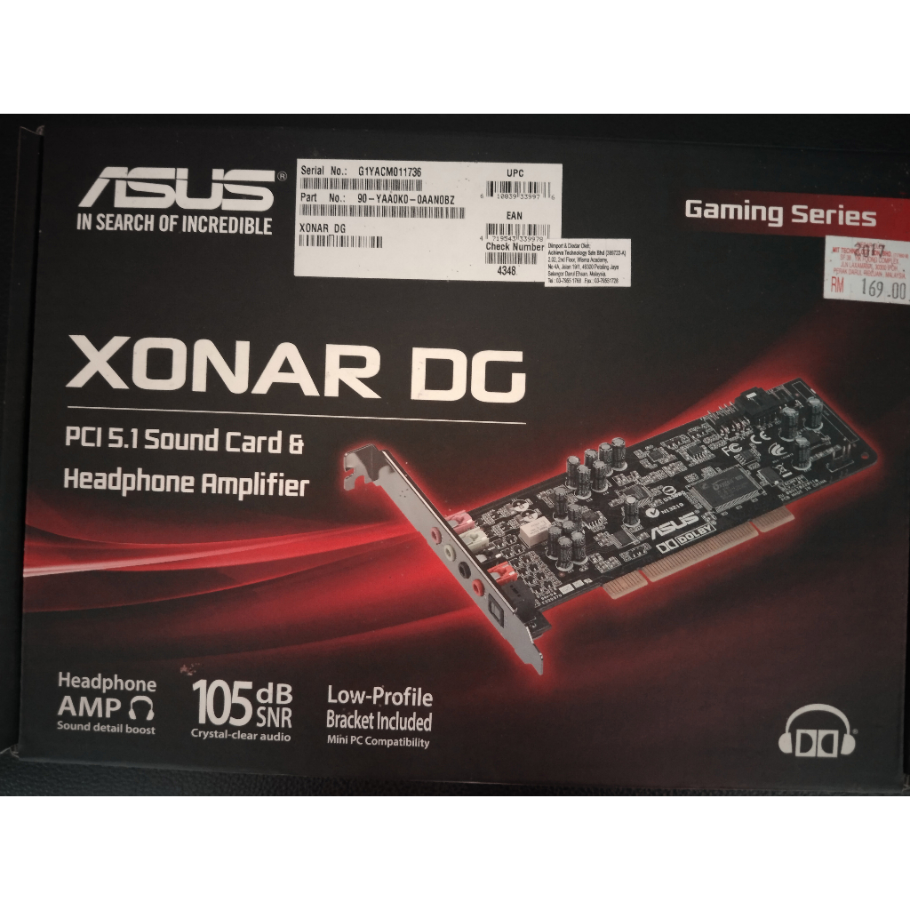 ASUS Xonar DG 5.1 PCI sound card *