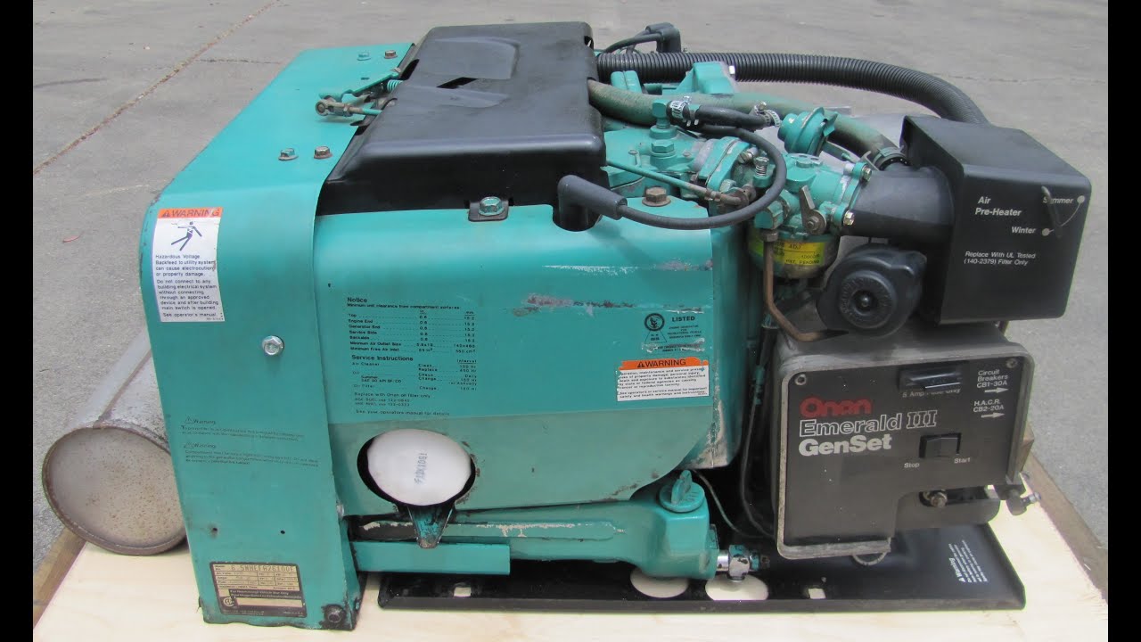 Onan Emerald III GenSet 6500 Watt RV Generator 6.5 kW