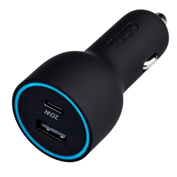 Fast Charge 20/12 Watts Dual-Port Car Charger with 20W Power Del