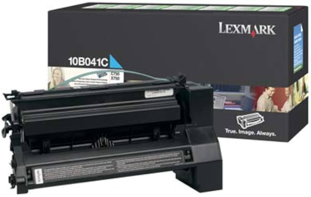 Lexmark 10B041C Cyan Print Cartridge for use in C750, X750 Seale