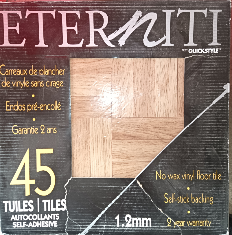 Quickstyle Eterniti Vinyl Floor Tiles – Self-Adhesive, Easy to