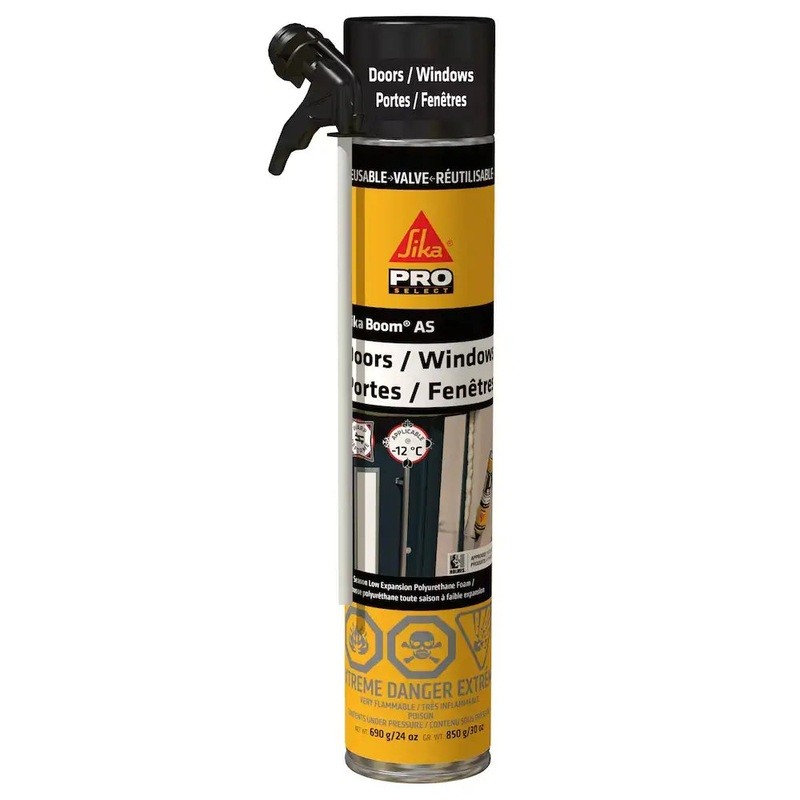Sika Boom AS, 24 oz, Spray Foam for Doors and Windows Insulation
