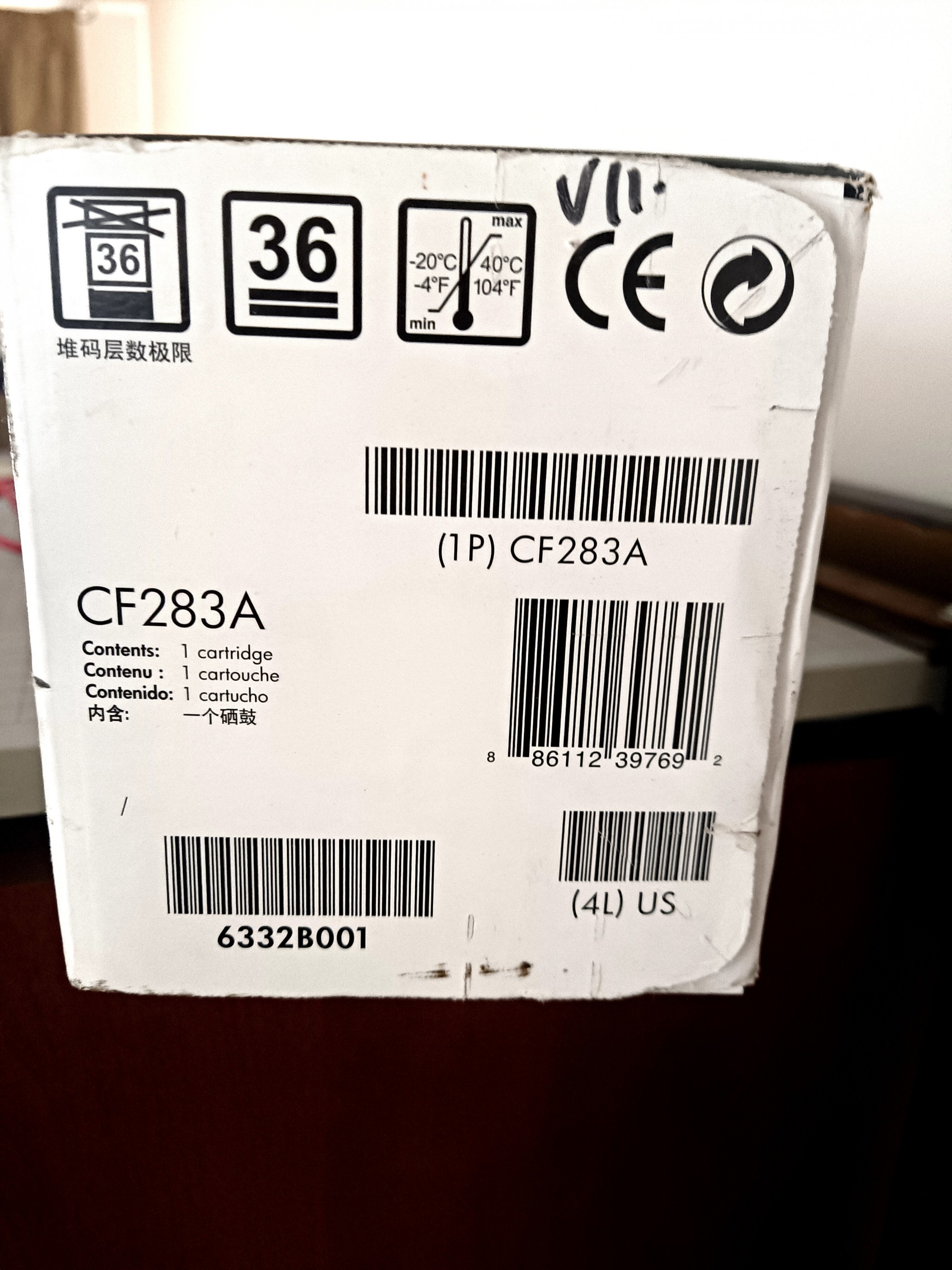 HP 83A Black Original LaserJet Toner Cartridge  ~1 500 pages  CF283A