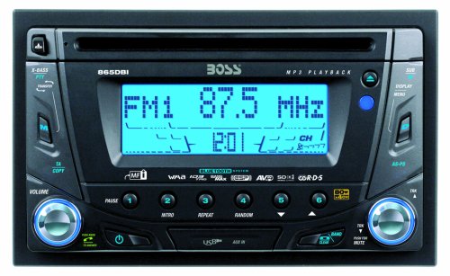 Boss 865DBI Double DIN MP3/CD Receiver with Internal iPod Docking Station