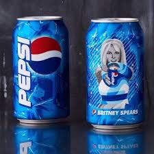Pepsi 355ml, Pack of 24 Cans Britney Spears Labeled Rare Collectible WESTNET