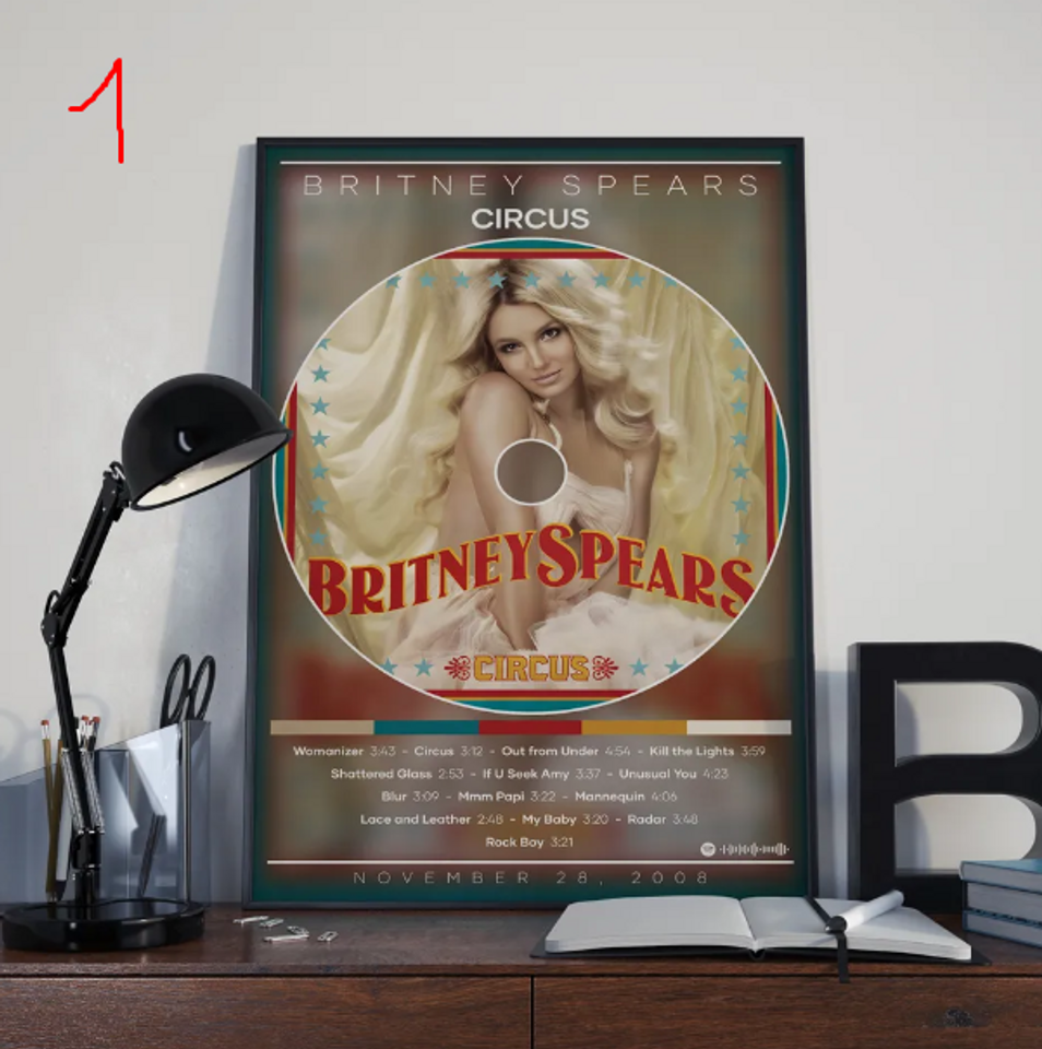 Britney Spears Vinyl Sticker 8X10 Circus