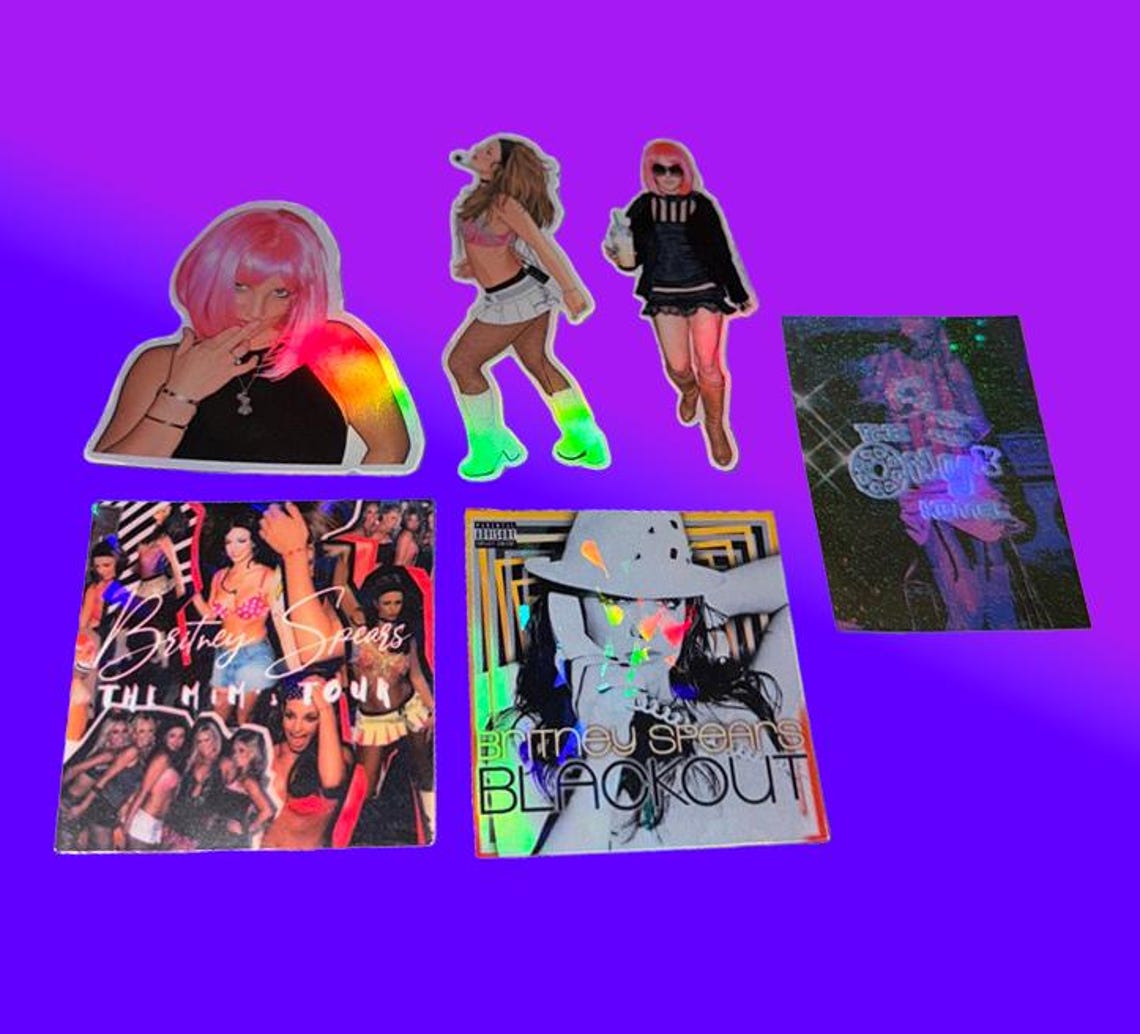 Britney Spears Vinyl Sticker 8X10 Blackout