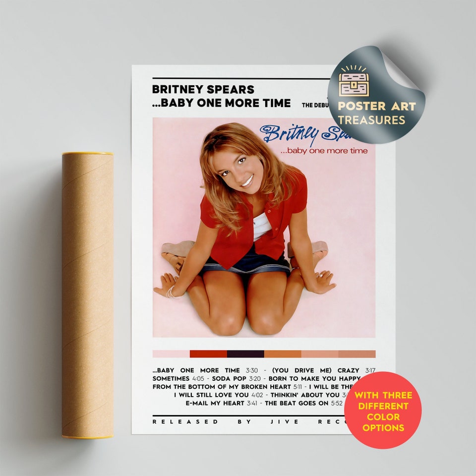 Britney Spears Vinyl Sticker 8X10 Baby One More Time