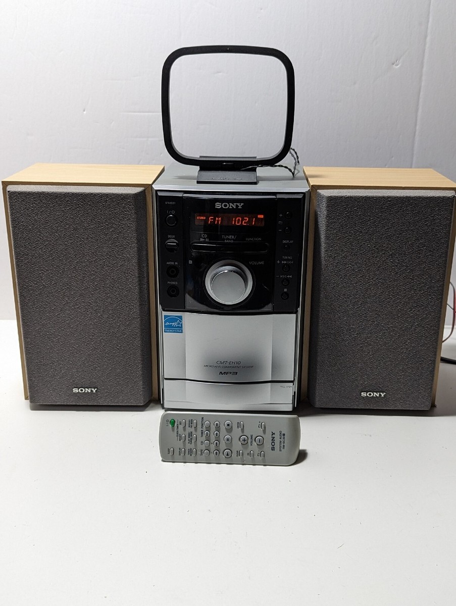 Sony CMT-EH10 Micro Shelf System with CD Player, Cassette Deck,