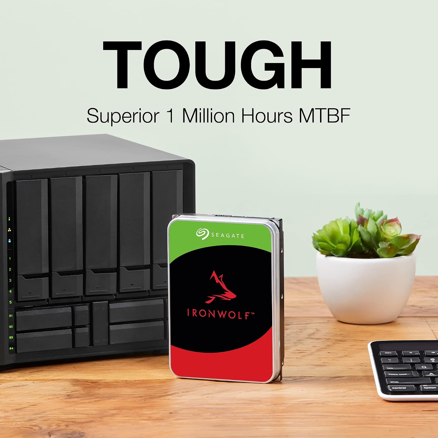 Seagate 4TB IronWolf NAS SATA 6Gb/s NCQ 64MB Cache 3.5-Inch Internal Hard Drive (ST4000VN008)