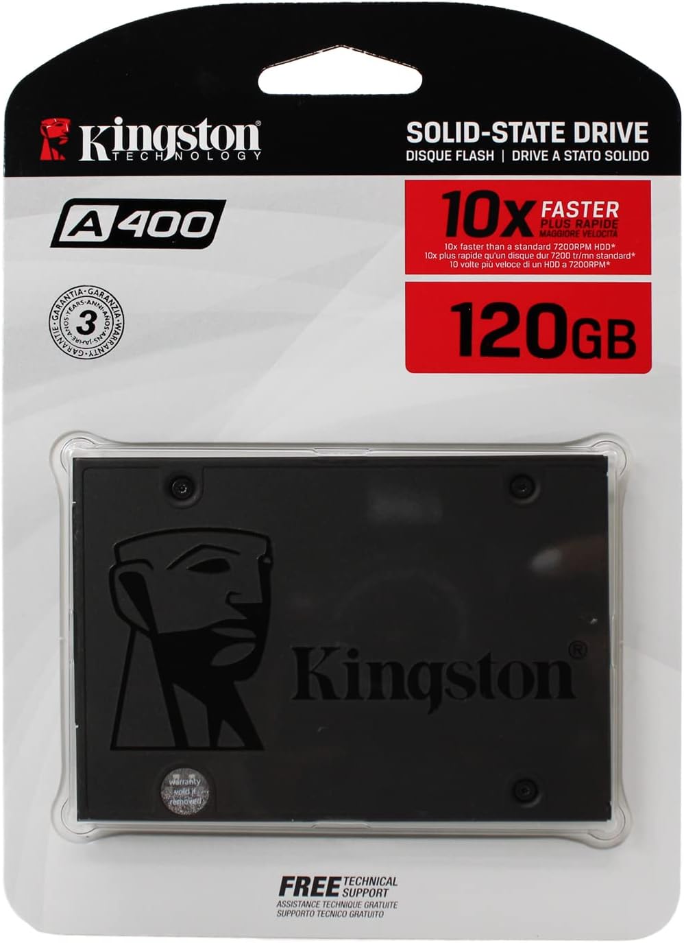 Kingston Digital A400 SSD 120GB SATA 3 2.5" Solid State Drive SA400S37/120G - Increase Performance