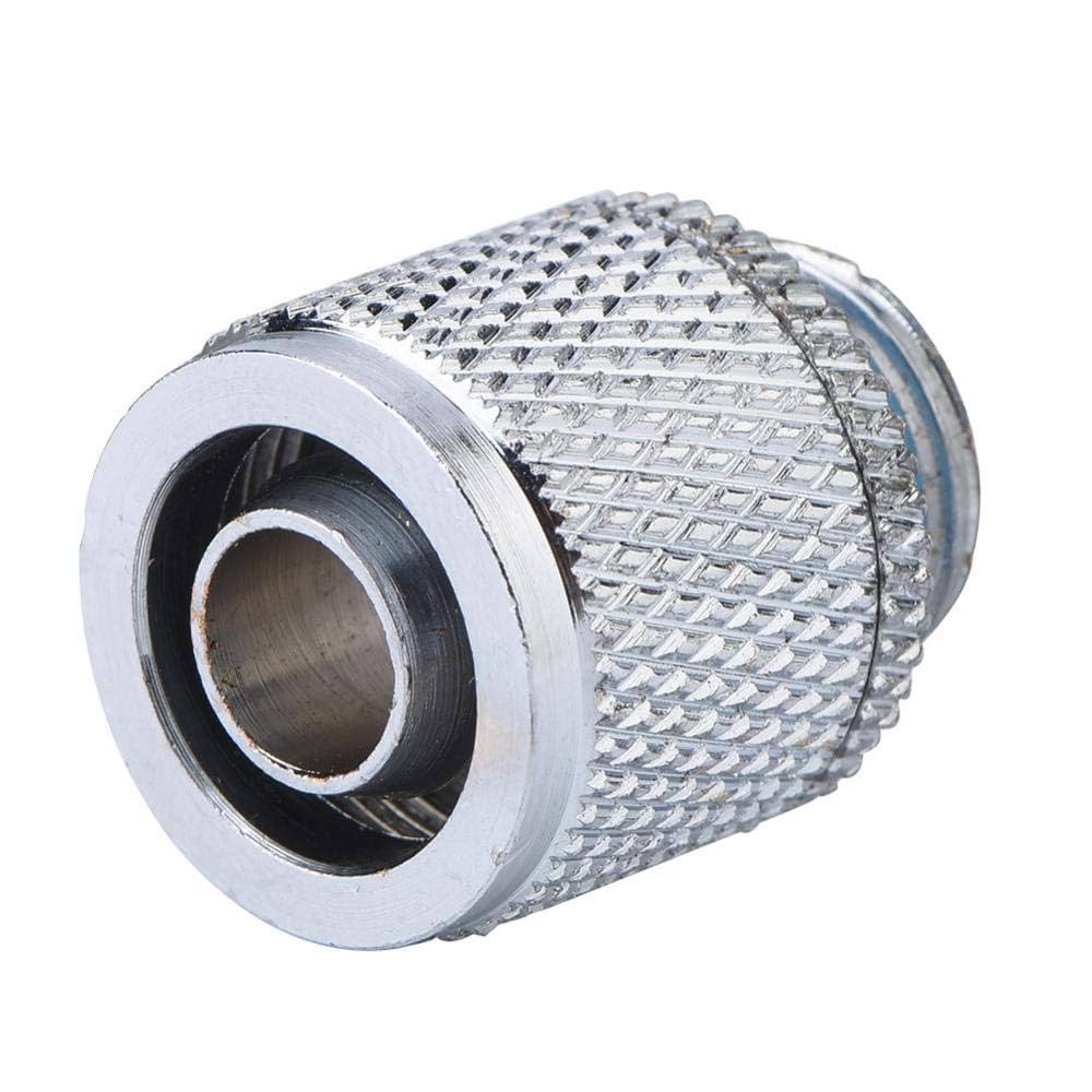Water Cooling Compression Fitting, 16mm Thread Fixed Water Cooling Tube Connector Rigid Compression Fitting(Silver)