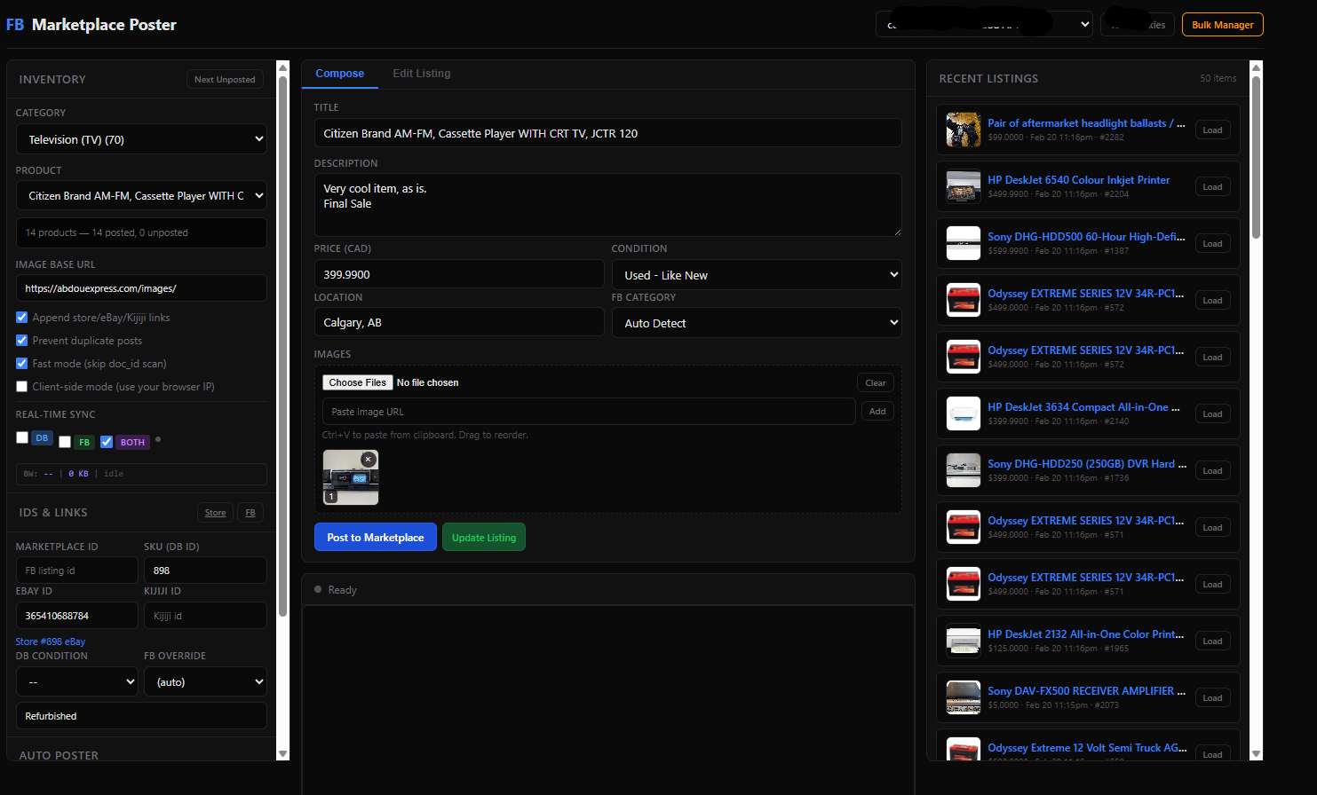 Facebook Marketplace Bulk Exporter Importer Sync Software Retail Auto Real Estat