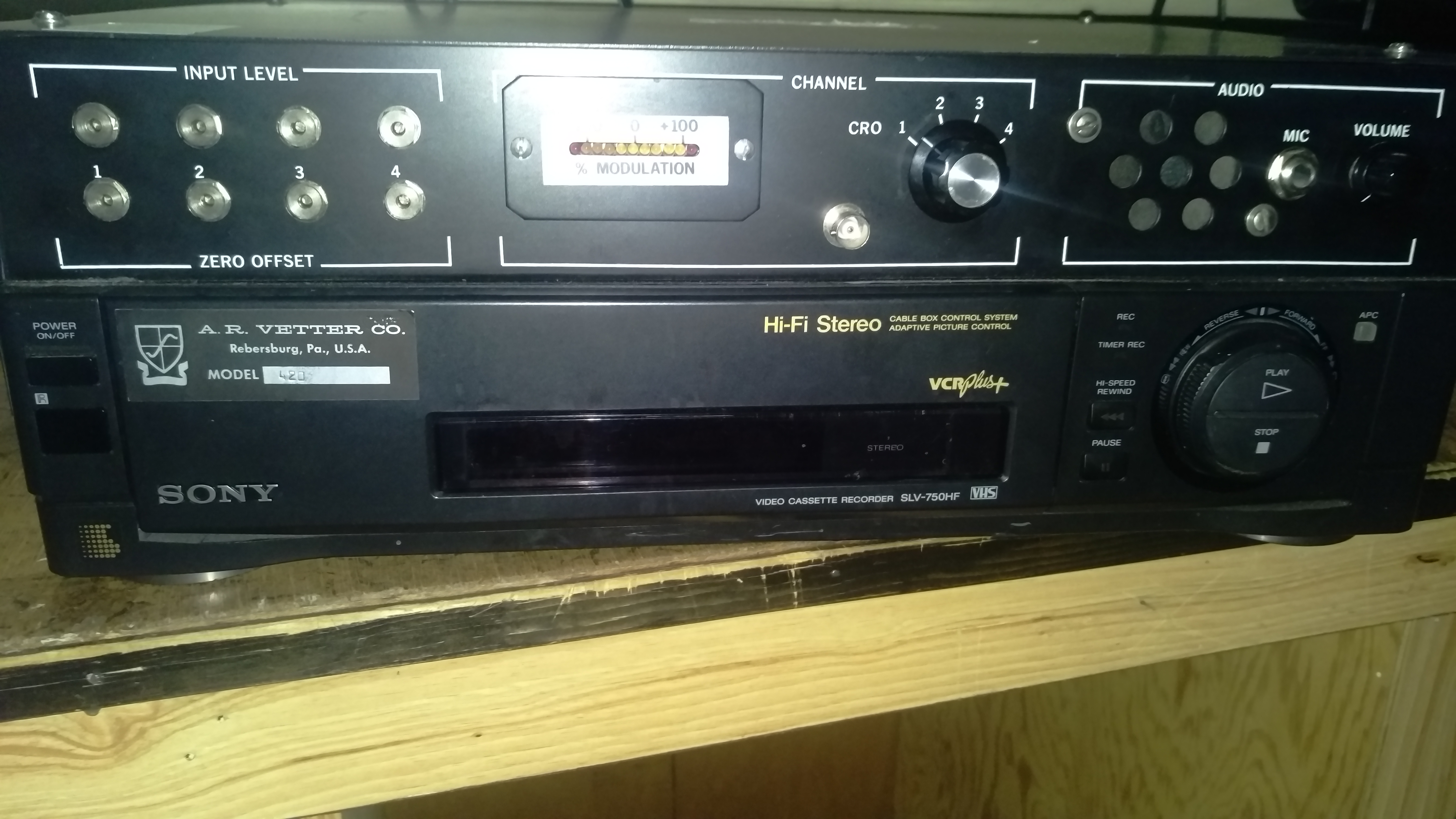 AR VETTER Co 420 VCR Medical Data Instrumentation Recorder VHS m