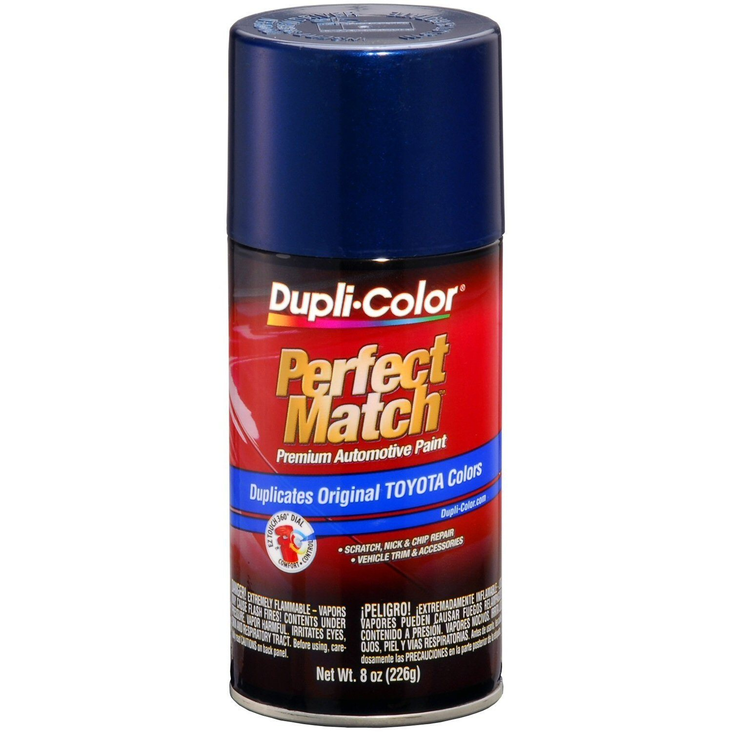 Dupli-Color Perfect Match Spray Paint - Toyota 8P4 Dark Blue Pearl - 8 oz (Approx. Half Used)