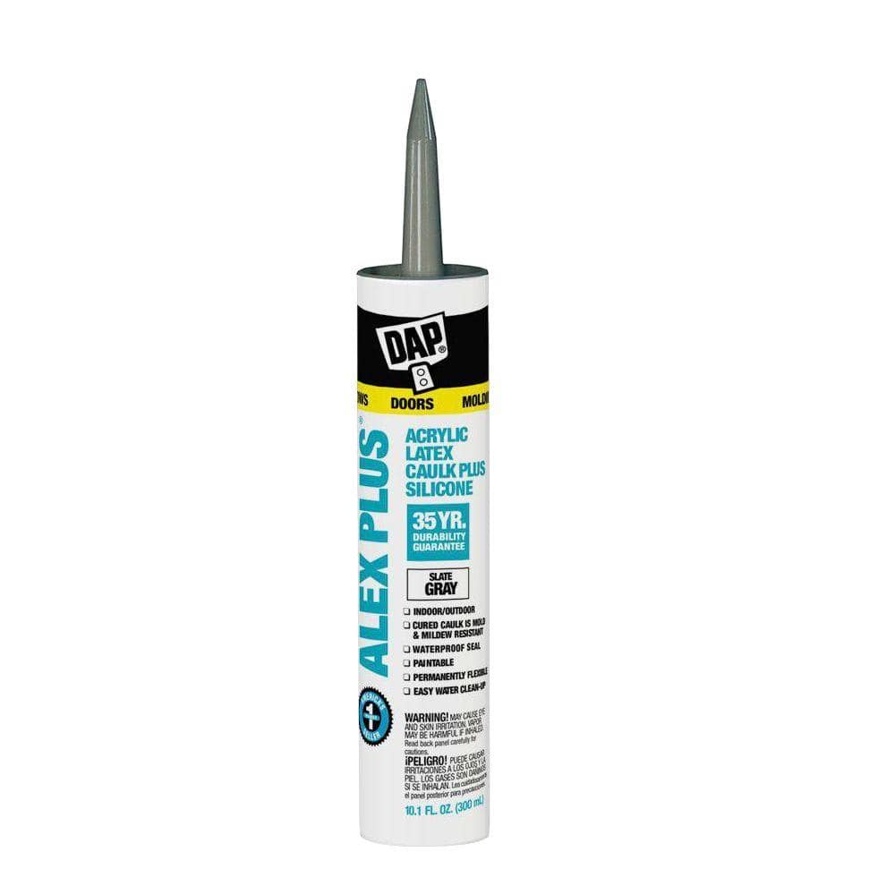 Dap 441228 Alex Plus Acrylic Latex Plus Silicone Caulk  Slate Gray  10.1 Oz.