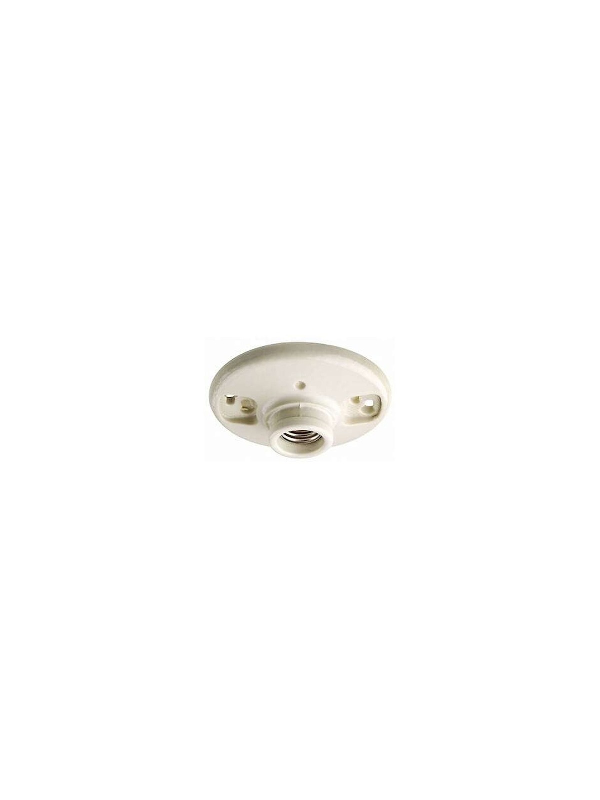 Medium Base Keyless Incandescent Lamp Holder, White