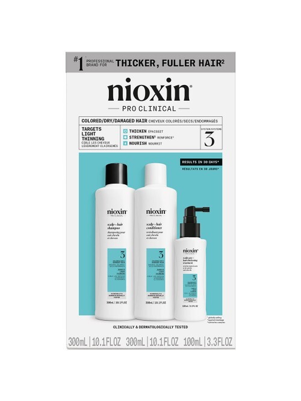 New Nioxin Pro Clinical System 3 Step Anti Hairloss System