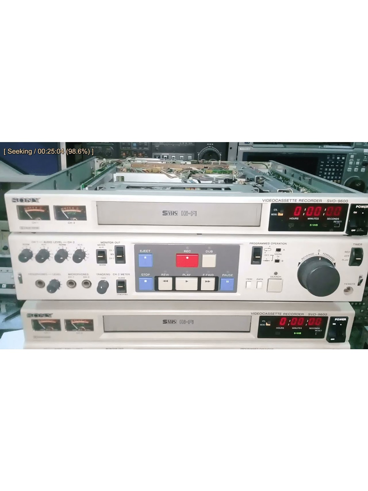 Sony SVO-9600 S-VHS Editor VTR  Made In Japan