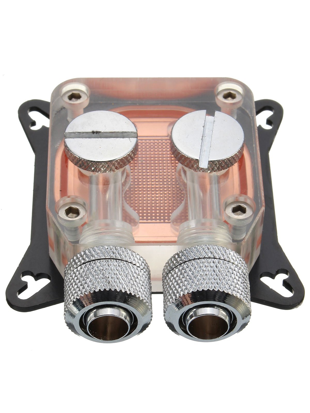 Water Cooling Block Copper for Computer PC GPU 4 Hole Compression Fitting Liquid Cooler G1/4 W41 Water-based Cooler Waterblock