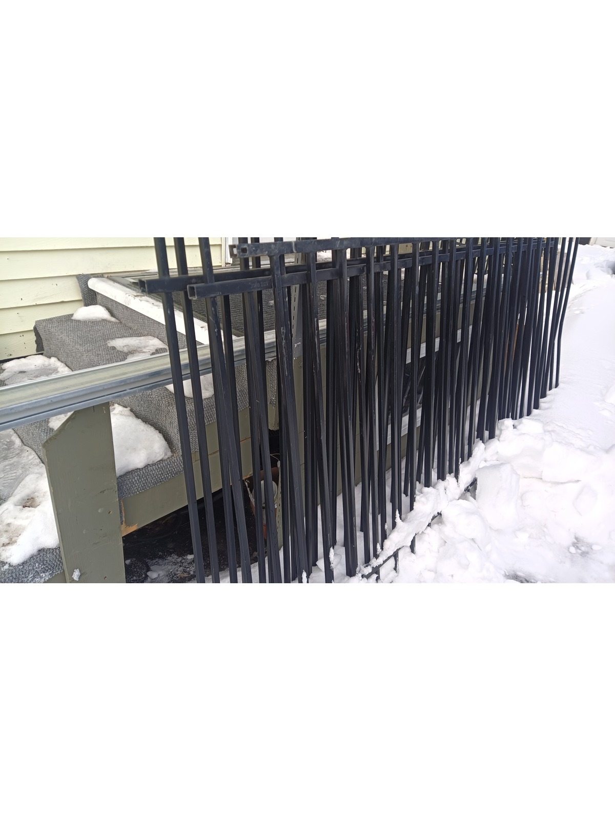4x7.5 ft Black Metal Made New Section Fences 4 PCS 4 x 7.5