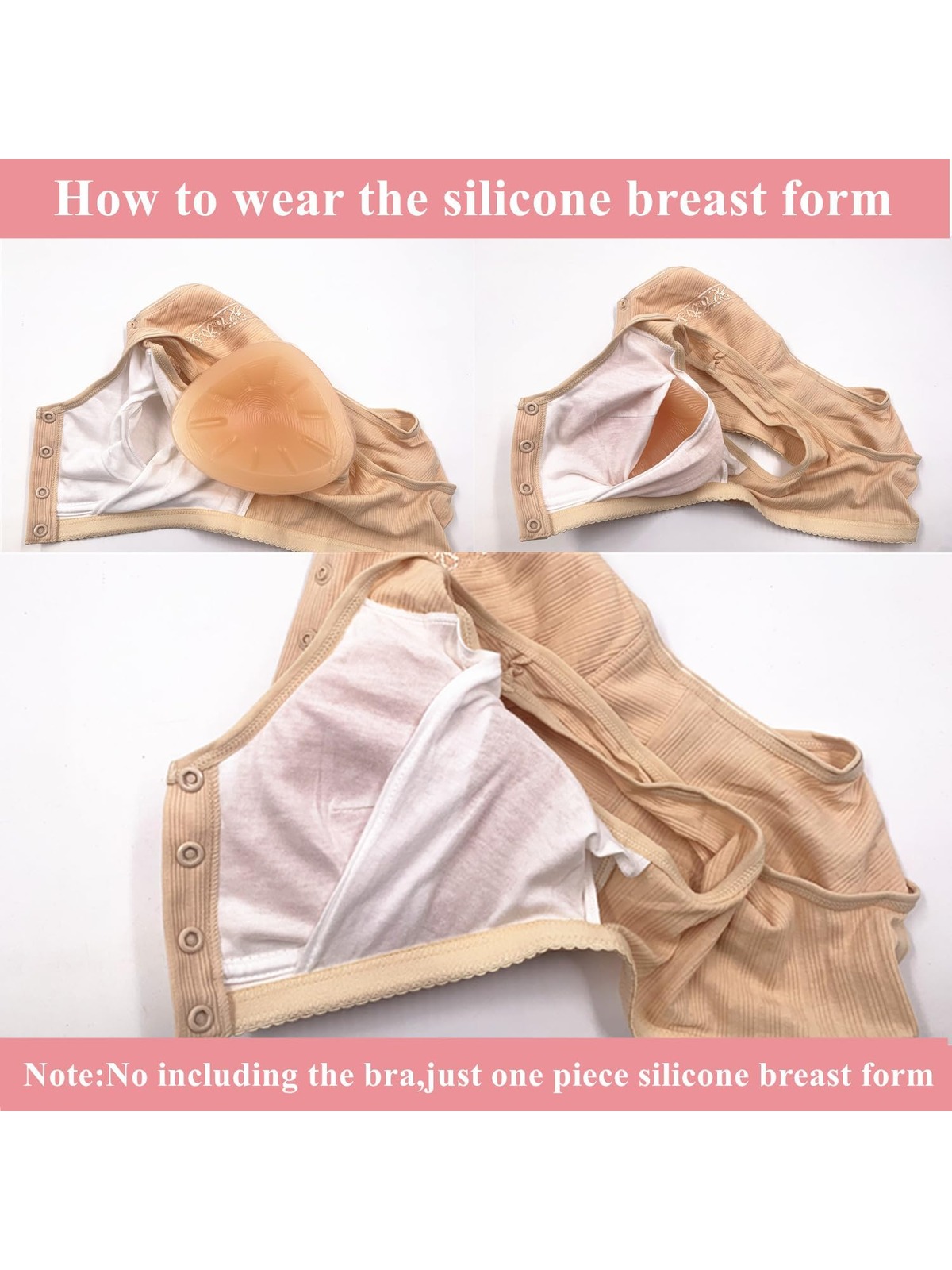 Yuewen 4th Generation Professional Style Silicone Breast Forms Cotton Filler Touch Soft And Wear Comfortable (C Cup, Brown color)