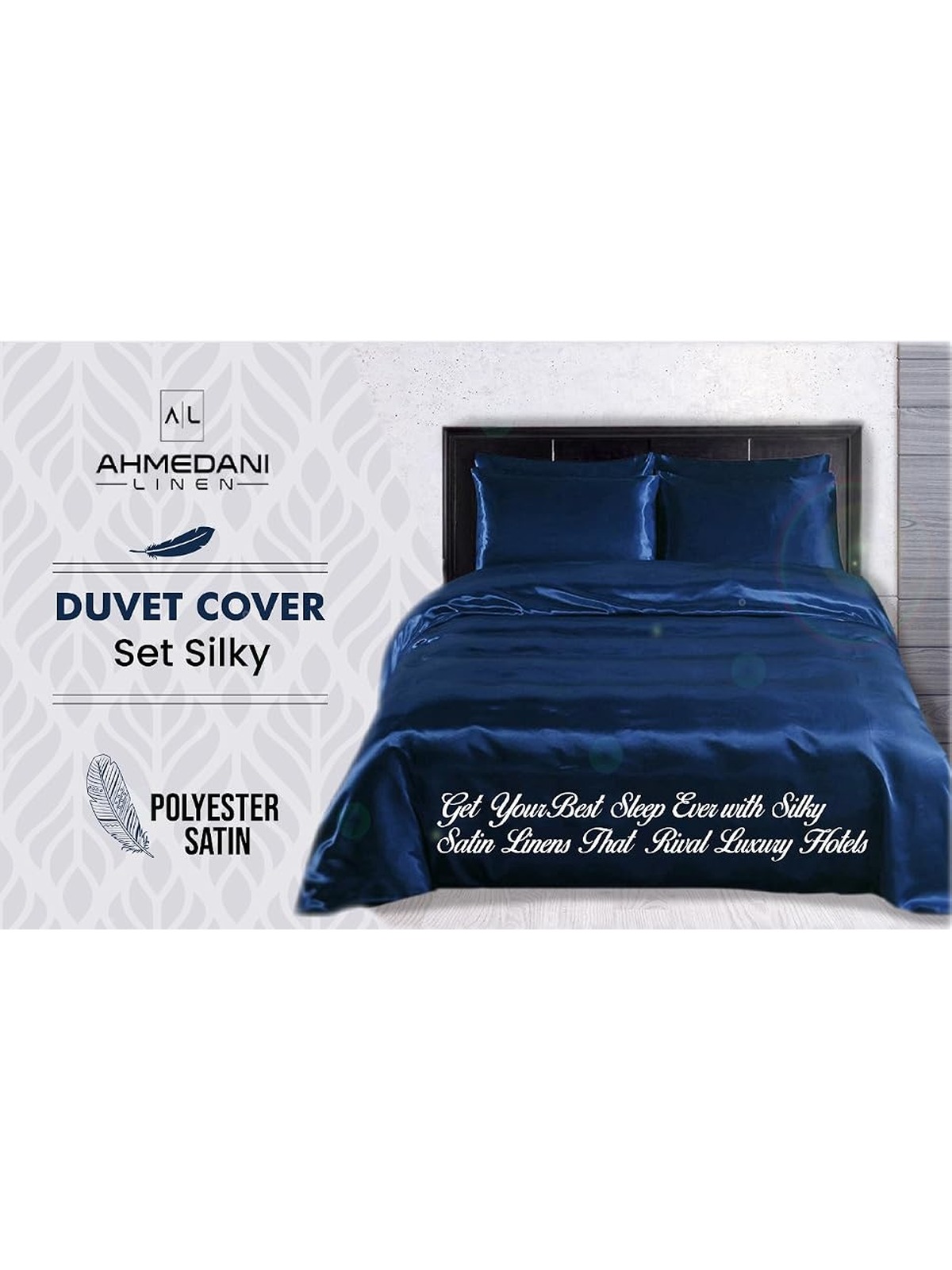 Ahmedani Linens Sexy Satin Sheets 6 Pcs Queen/King Bedding Set 1 Duvet Cover + 1 Fitted Sheet + 4 Pillow Cases (Many Colors) Red Queen