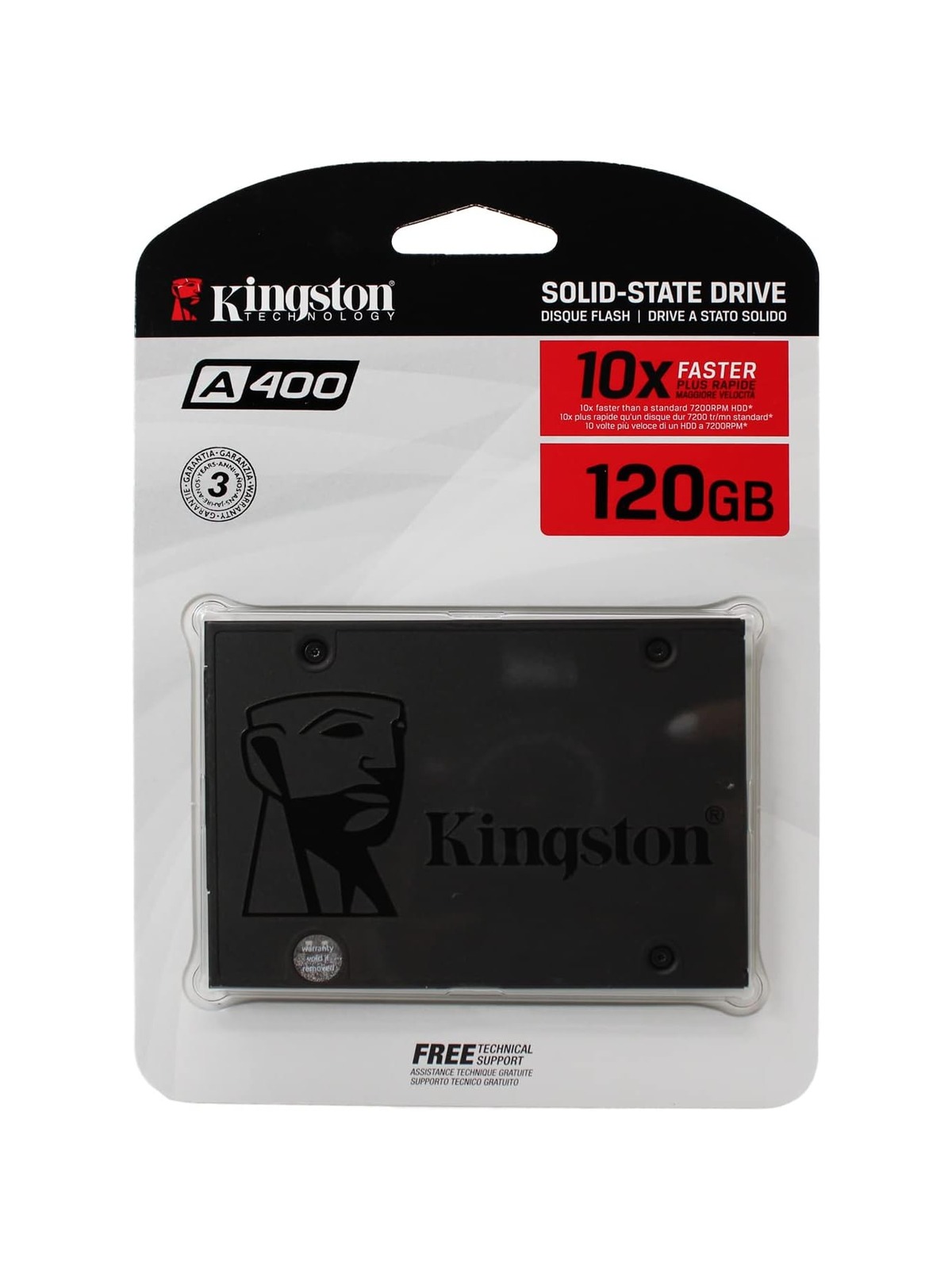 Kingston Digital A400 SSD 120GB SATA 3 2.5" Solid State Drive SA400S37/120G - Increase Performance