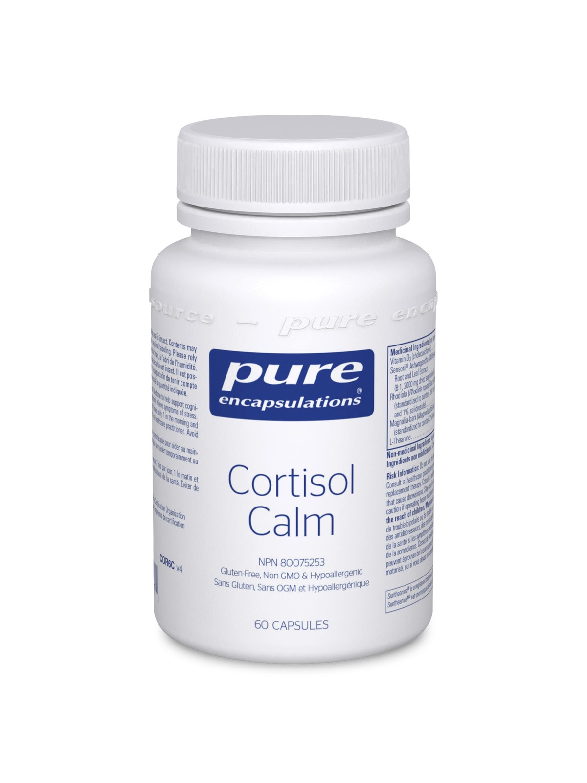 Pure Encapsulations Cortisol Calm - Supports Cortisol Health & Relaxation - Adrenal Support - Contains Ashwagandha & L-Theanine - Restful Sleep - 60 Capsules