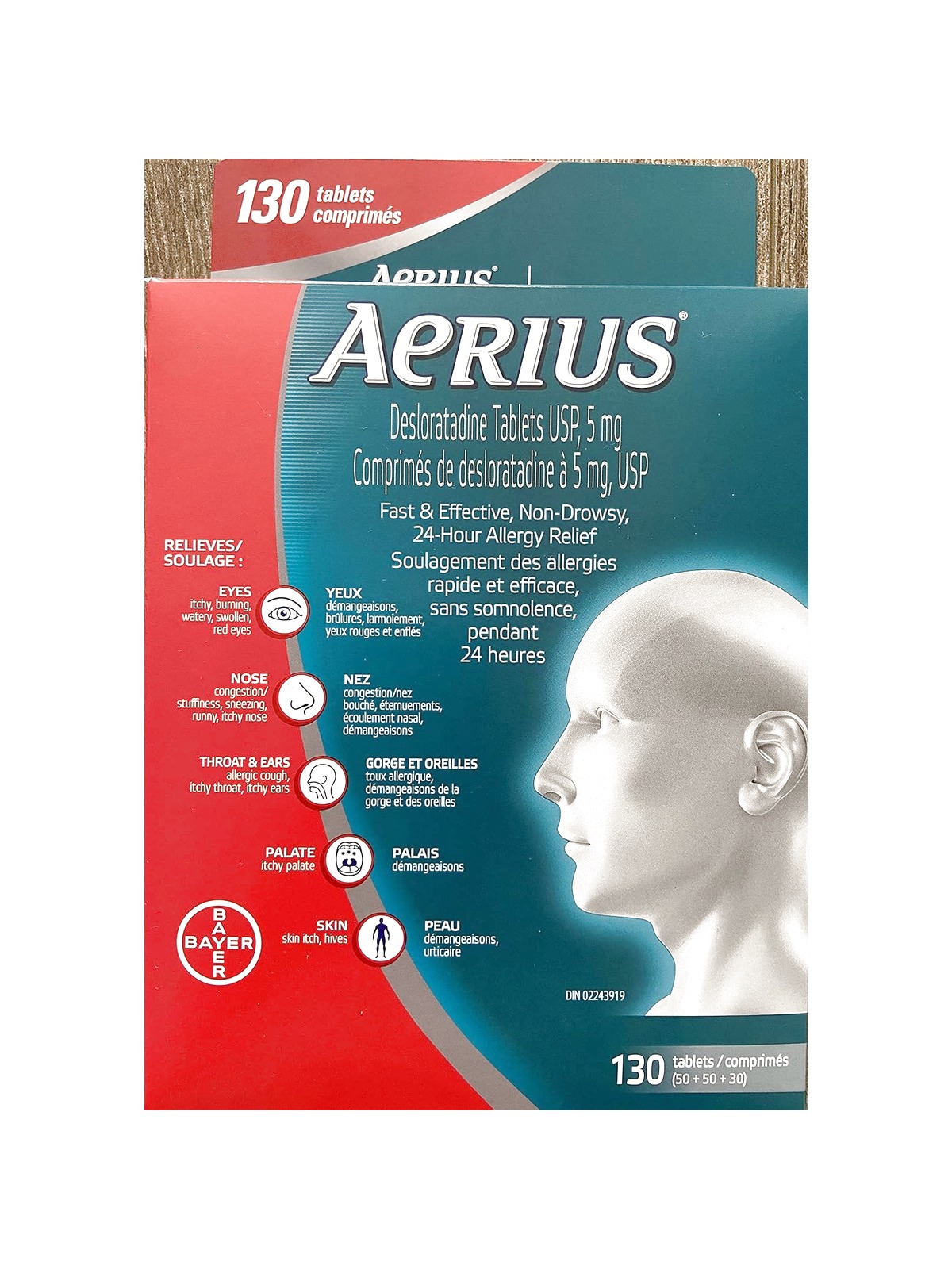 Aerius Allergy Medicine, Fast Relief, 24-Hour, non-drowsy, 15 Symptoms 80 count