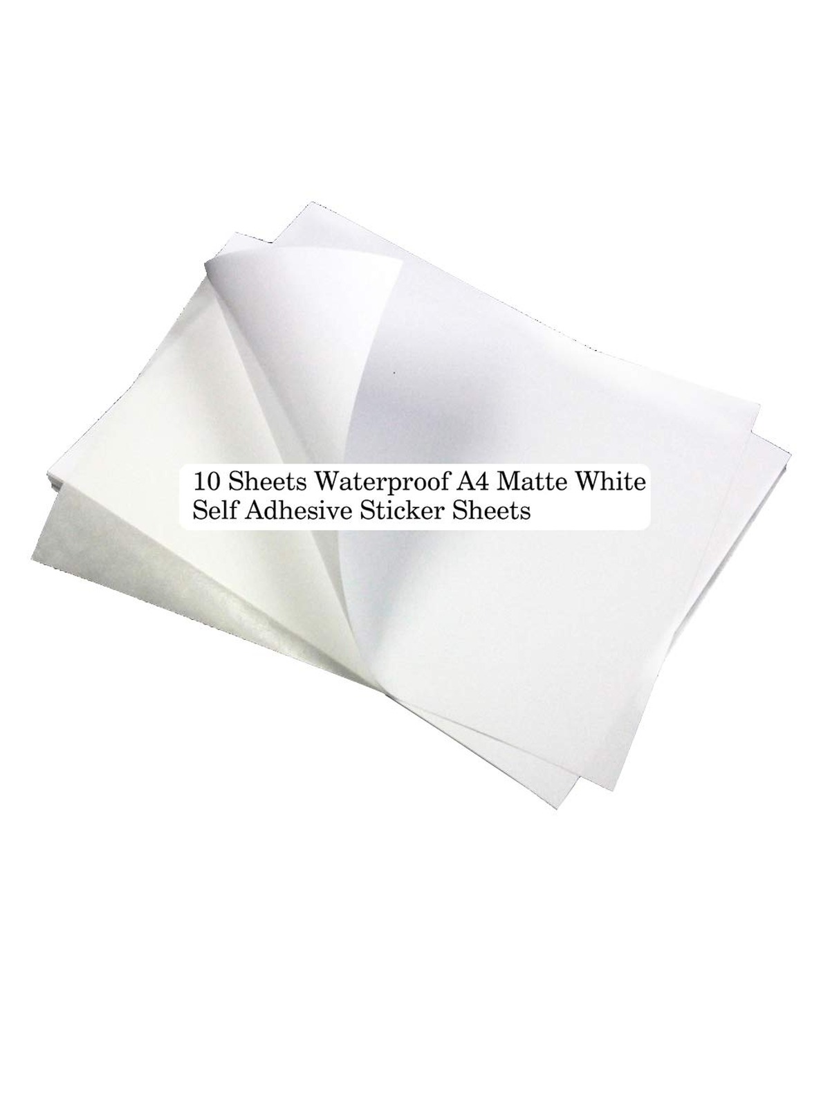 Sticker Paper Quality Waterproof A4 White Matter Self Adhesive Sticky Back Label Printing Paper Sheet Inkjet Laser Printable (50 Sheets)