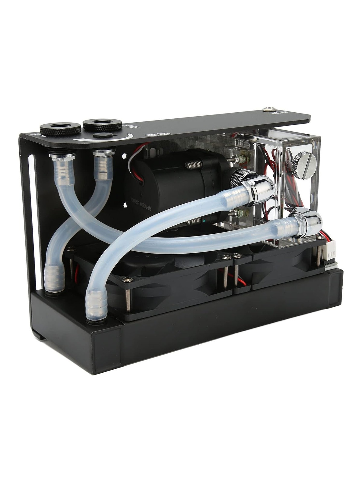 Computer PC Water Cooling Pump,Integrated Water Cooling Pump with Temperature Display + Detachable Water Tank(Black)