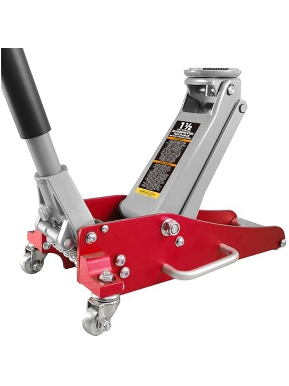 Big RED T815016L Torin Hydraulic Low Profile Aluminum and Steel Racing Floor Jack with Dual Piston Quick Lift Pump, 1.5 Ton (3,000 lb) Capacity, Blue