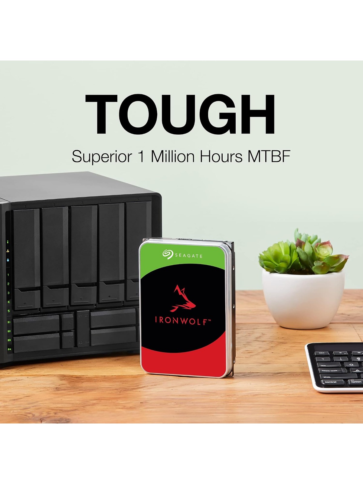 Seagate 4TB IronWolf NAS SATA 6Gb/s NCQ 64MB Cache 3.5-Inch Internal Hard Drive (ST4000VN008)