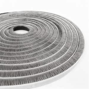 TamBee 196.9 Inch Self-Adhesive Pile Weatherstrip for Windows & Doors 3/8-Inch x 3/8-Inch x 16.5 ft, (5m, Grey)