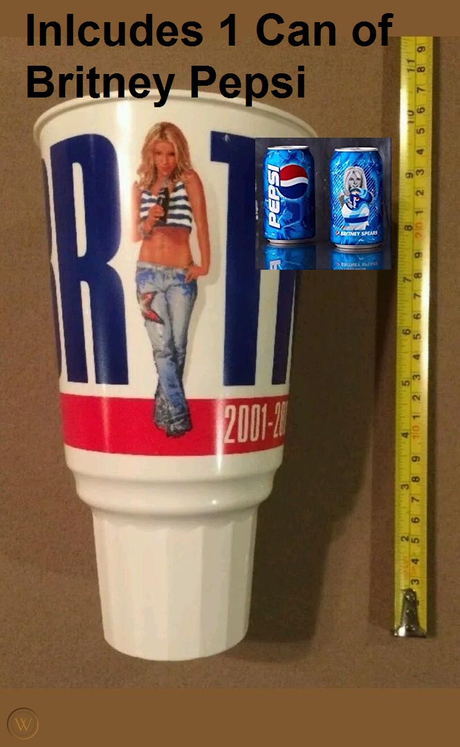 Britney Spears 2002 Pepsi 711 Collectible New Cup 7-11 COMBO Inc